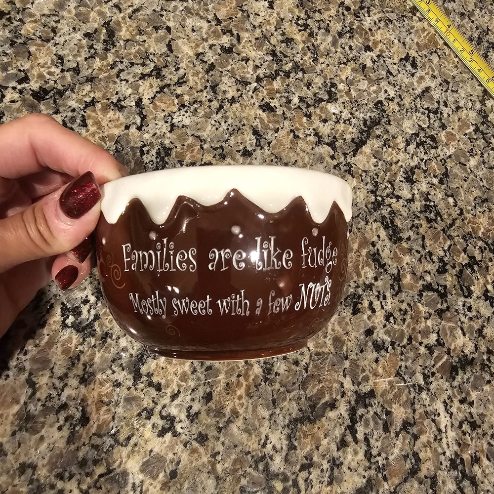 Ganz Small ceramic bowl "Families Are Like Fudge..."